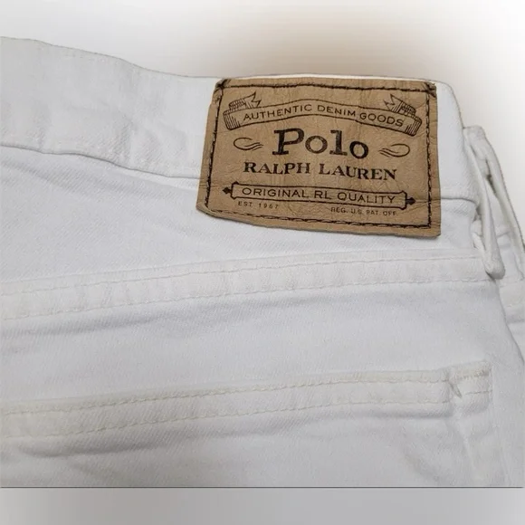 Ralph Lauren White Straight Jeans Classic Style - Picture 4 of 7
